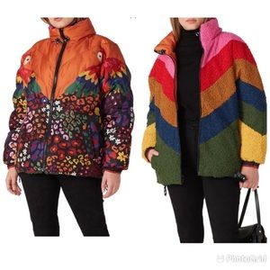 FARM Rio Mixed Macaw Reversible Puffer Jacket